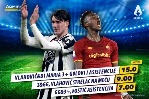 AdmiralBet proročanstvo, Juve dobija u Rimu? Specijal oko Vlahovića, tipujemo na majstora Di Mariju!